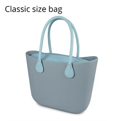 New  Obag Style Classic EVA Bag with Insert Inner Pocket Handles Colorful EVA Silicon Rubber Waterproof Women Handbag