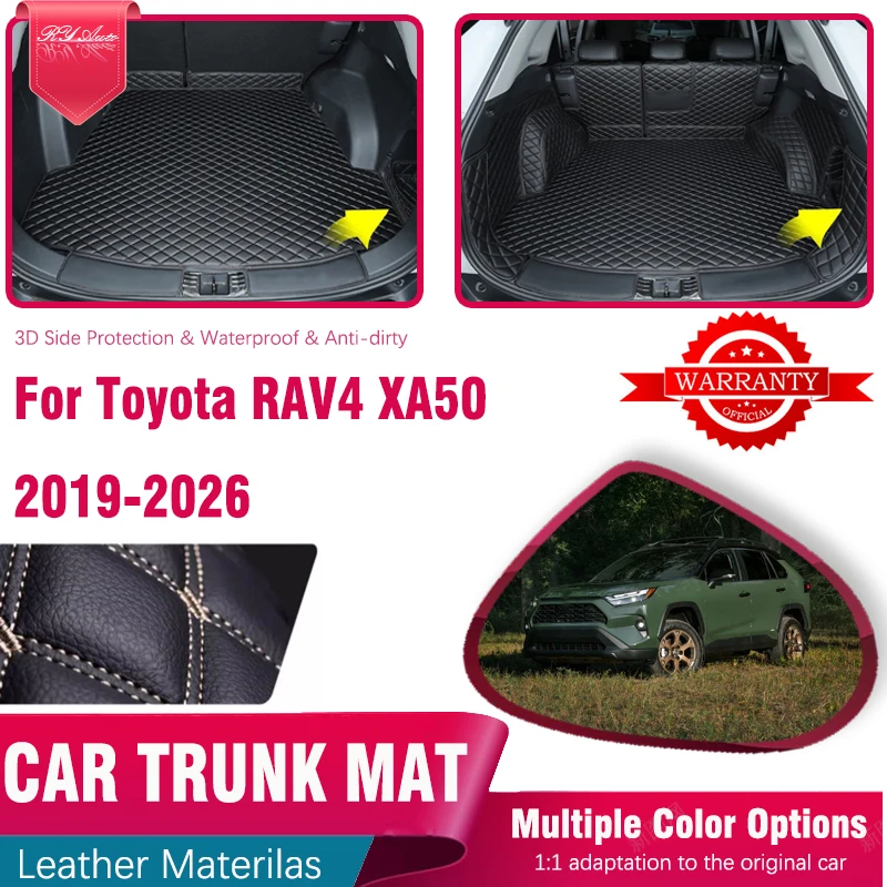 

Car Rear Trunk Mats For Toyota RAV4 Wildlander Suzuki Across XA50 2019~2026 Leather Pad Cargo Cover Inner Liner Auto Accessories