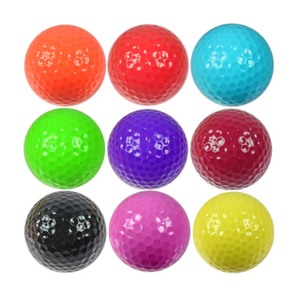 

12 Pcs Golf Balls Indoor Practice Equipment Colored Rubber Lightweight Coloured