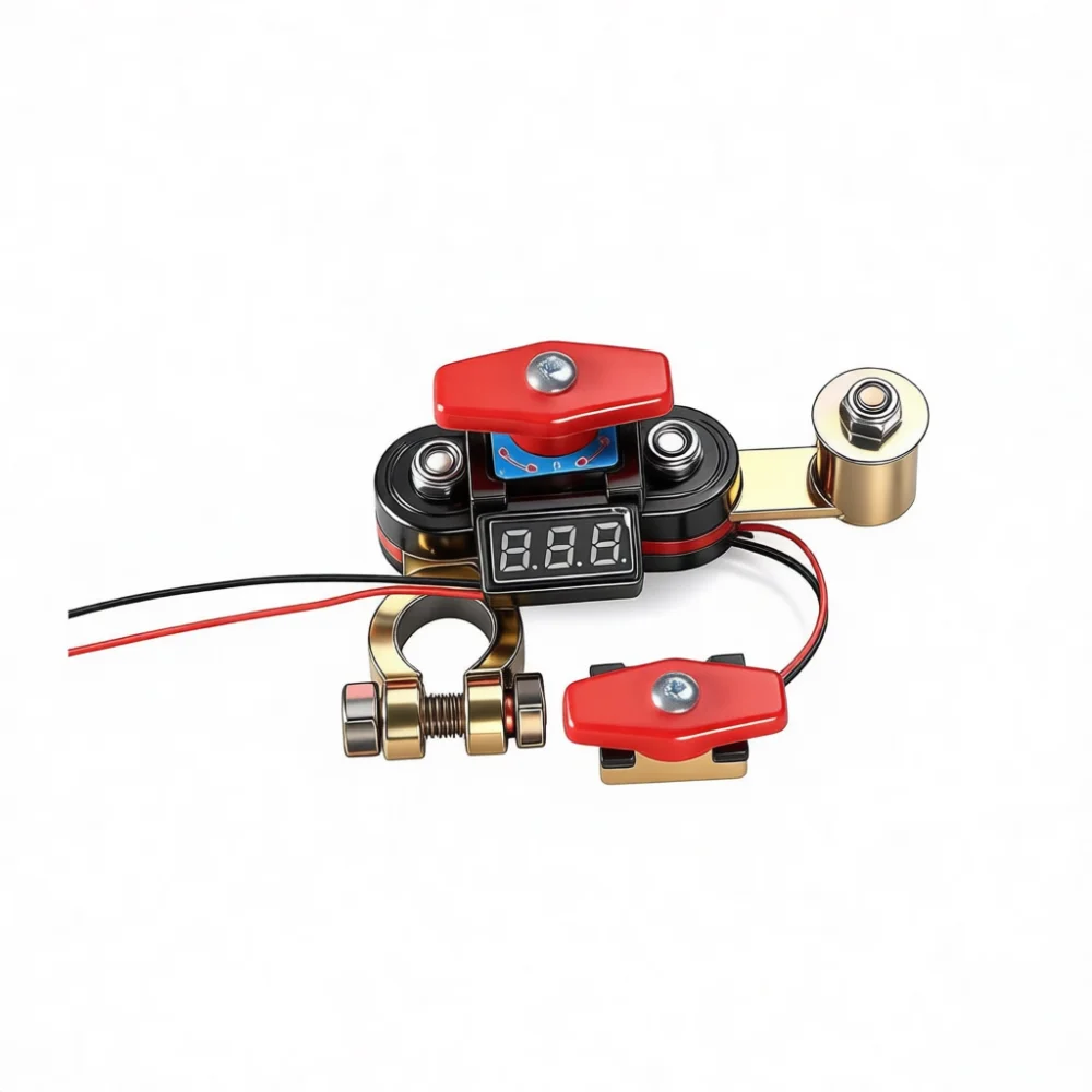 Pure Copper Car Battery Terminal Switch Anti Leakage Heavy Duty Clamp Protector Quick Disconnect For Automotive Power System