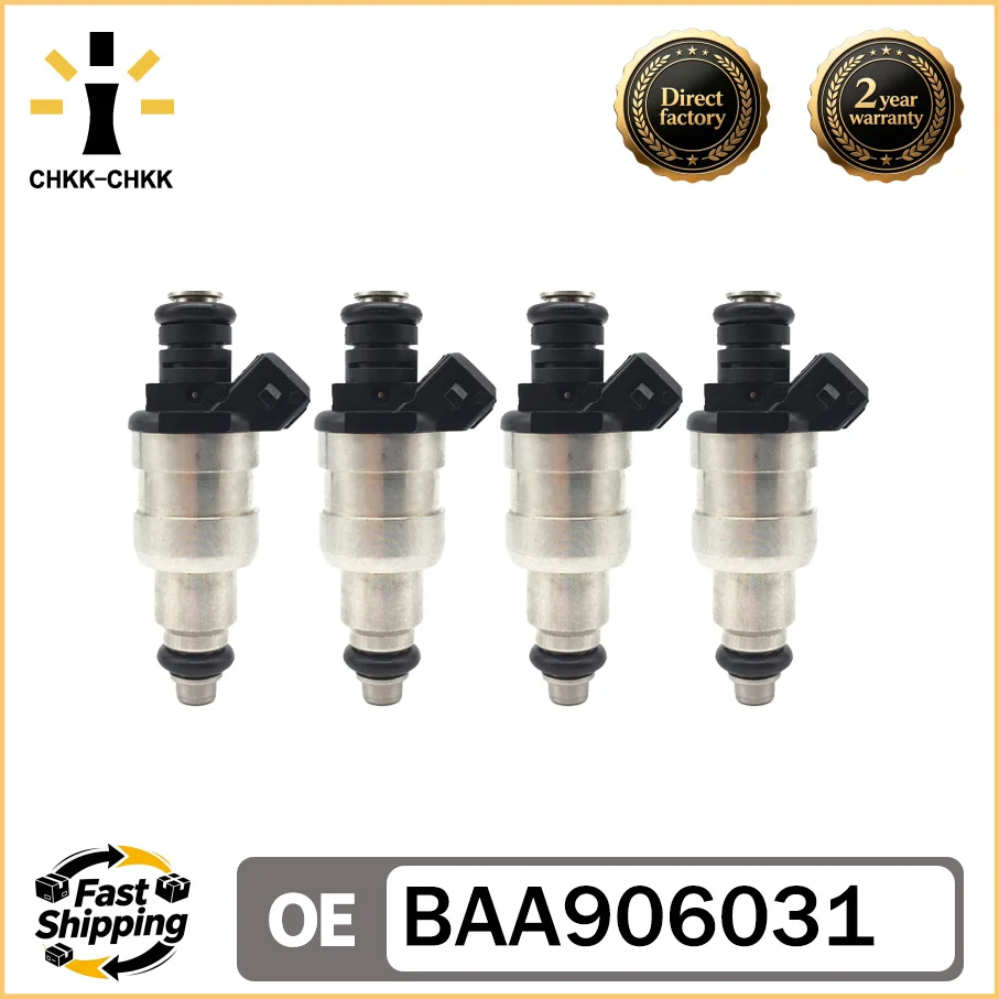 CHKK-CHKK 4 piezas BAA906031 Inyector de Combustible para Tipo 1 Mex, Repuestos Nuevos para Automóviles Tipo 1 Mex
