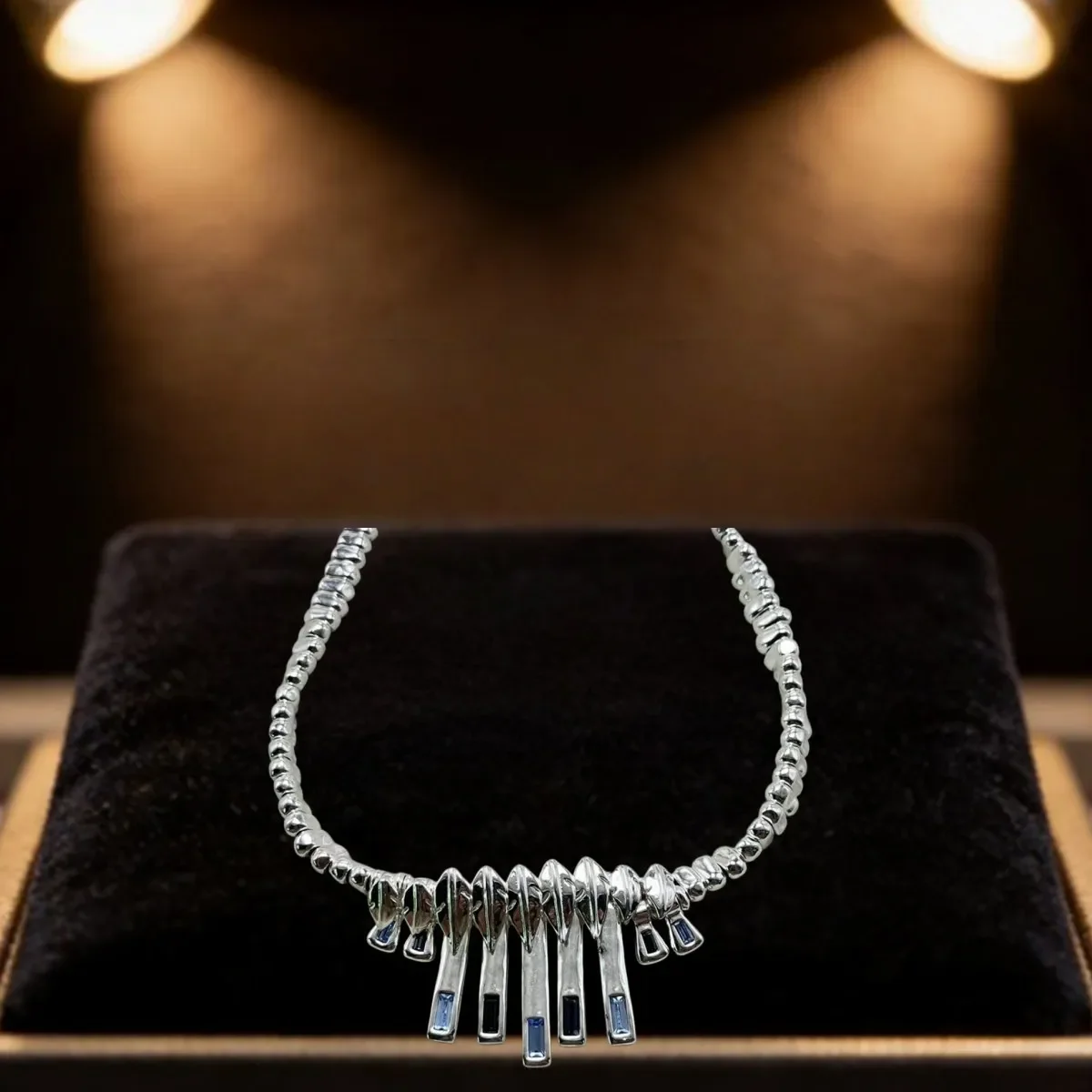 2026 Spain Colored Zircon Beads Noble Mystery Necklace Jewelry Accessories Date Gift