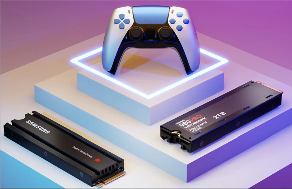 Samsung 980 PRO M2 SSD dengan Heatsink 1TB 2TB PCIe Gen 4 NVMe M.2 Internal Solid State Hard Drive Heat Control PS5 Kompatibel