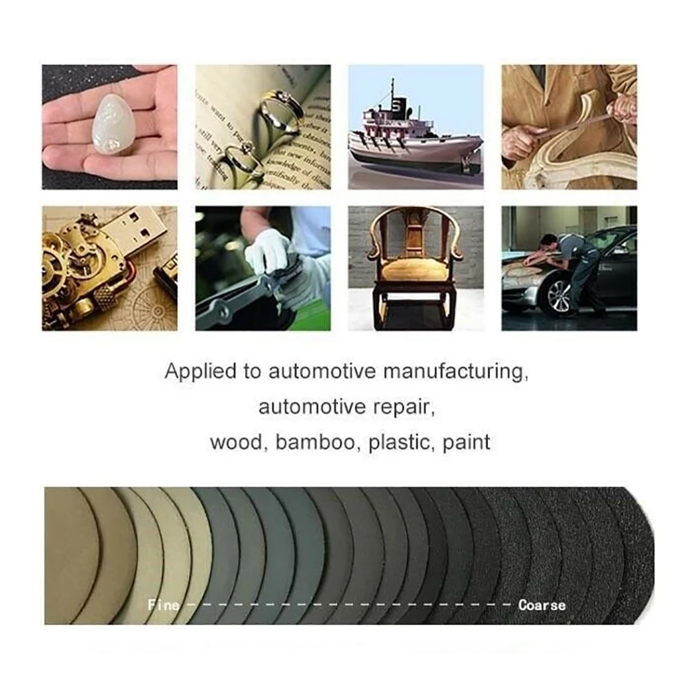 10pcs 3 Inch Silicon Carbide Sanding Discs Wet/Dry Sanding Sandpaper 240-1000# Grits For Drill Grinder Rotary Tools