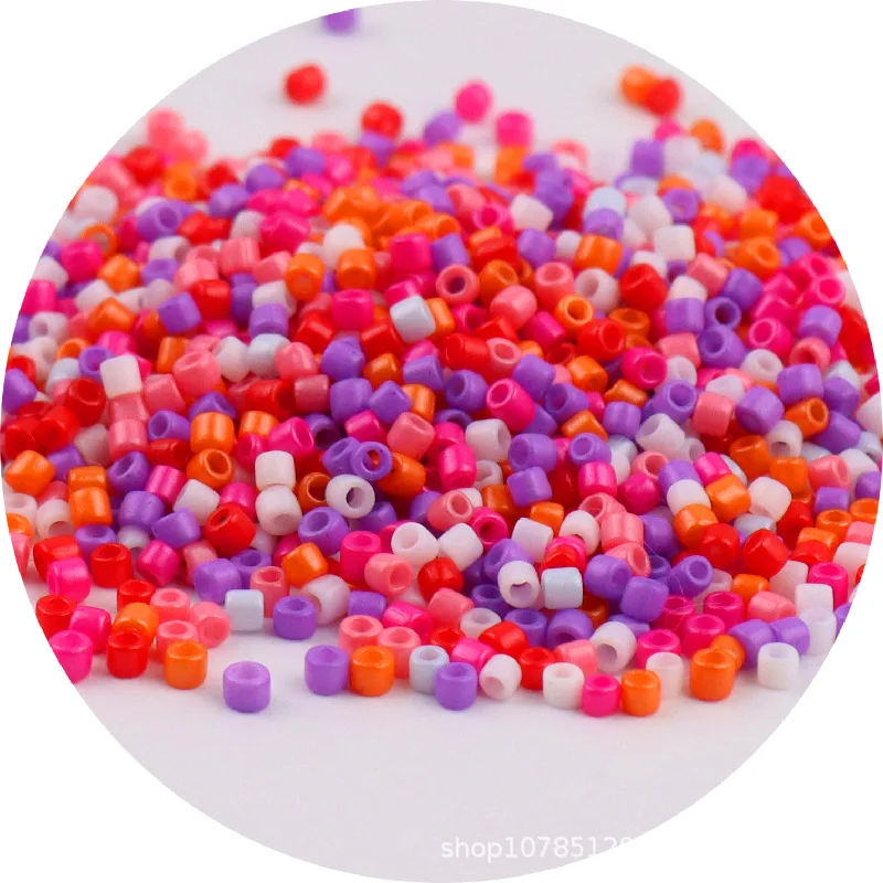 1680pcs 11/0 Glass Beads 1.3x1.6mm Opaque Colors Spacer Seed Beads for Jewelry Making Garments Sewing Accessories