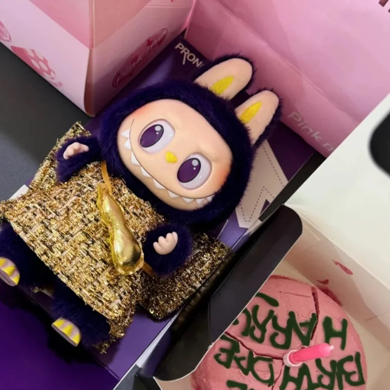 Genuine Labubu The Monsters X Pronounce Wings Of Fortune Vinyl Action Figure Hanging Card Bag Decoration Kawaii Pendants Toy