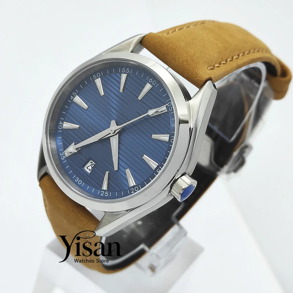 

Новые автоматические механические часы с механизмом NH35, 41 мм, с сапфировым стеклом и стальным браслетом, мужские деловые часы