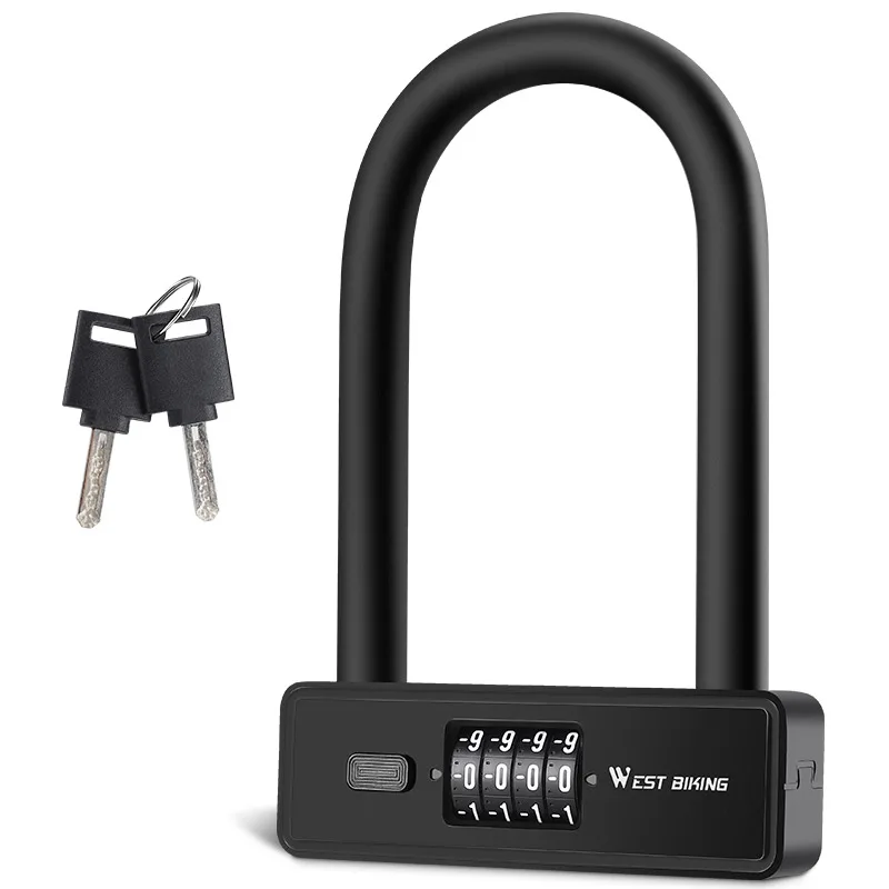 AliExpress West Biking WEST BIKING Bicycle Motorbike U Lock Anti Theft Security Lock Heavy Duty Zinc Alloy Padlock E-Bike