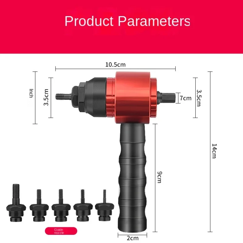 Perceuse à riveter sans fil M3 ~ M8, adaptateur électrique, outil d\'insertion d\'écrou, odorà riveter, peut être utilisé en mode manuel et électrique