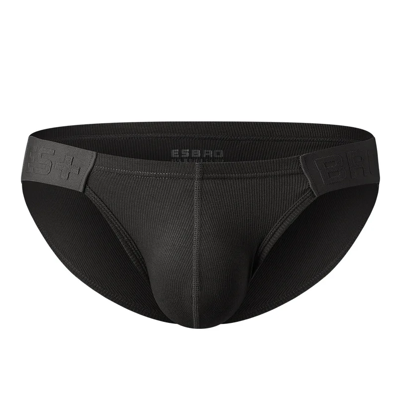 Fashion belt single-layer thin men's briefs U convex bag low-rise elastic sports underwear E03