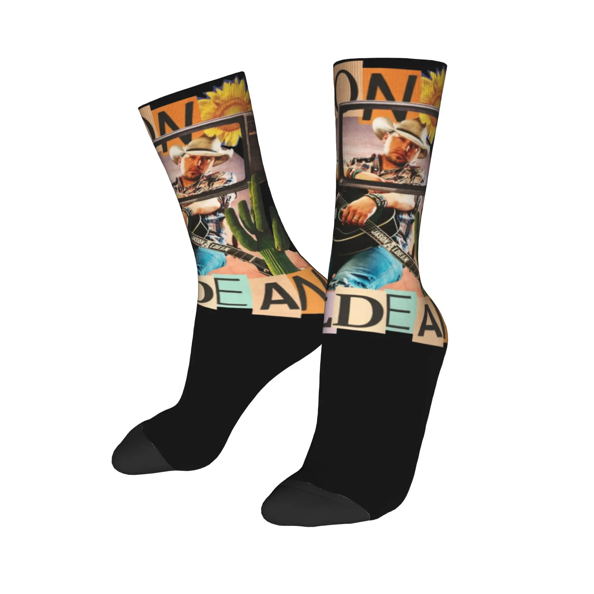 

Men Women Retro Jason Aldean World Tour Socks Non-slip Trendy Full Throttle Tour 2025 Socks Small Gifts