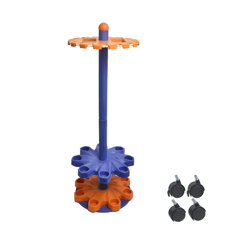 16 Slot Fishing Rod Display Rack with 360 Rotation and Floor Standing Base for Baitcasting Rod Organization and Visibility