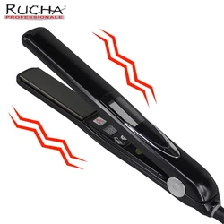 Hair Straightener Curler 470℉ Vibrating Titanium Plate Flat Iron Keratin Treatment Professional Salon Styling Tools Dual Voltage