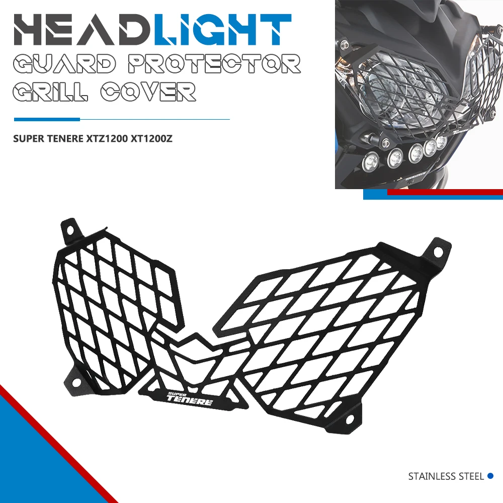 

For YAMAHA XT 1200 Z XT1200Z xt1200 Super Tenere 2010-2018 2019 2020 2021 Headlight Head Lamp Light Grille Guard Cover Protector