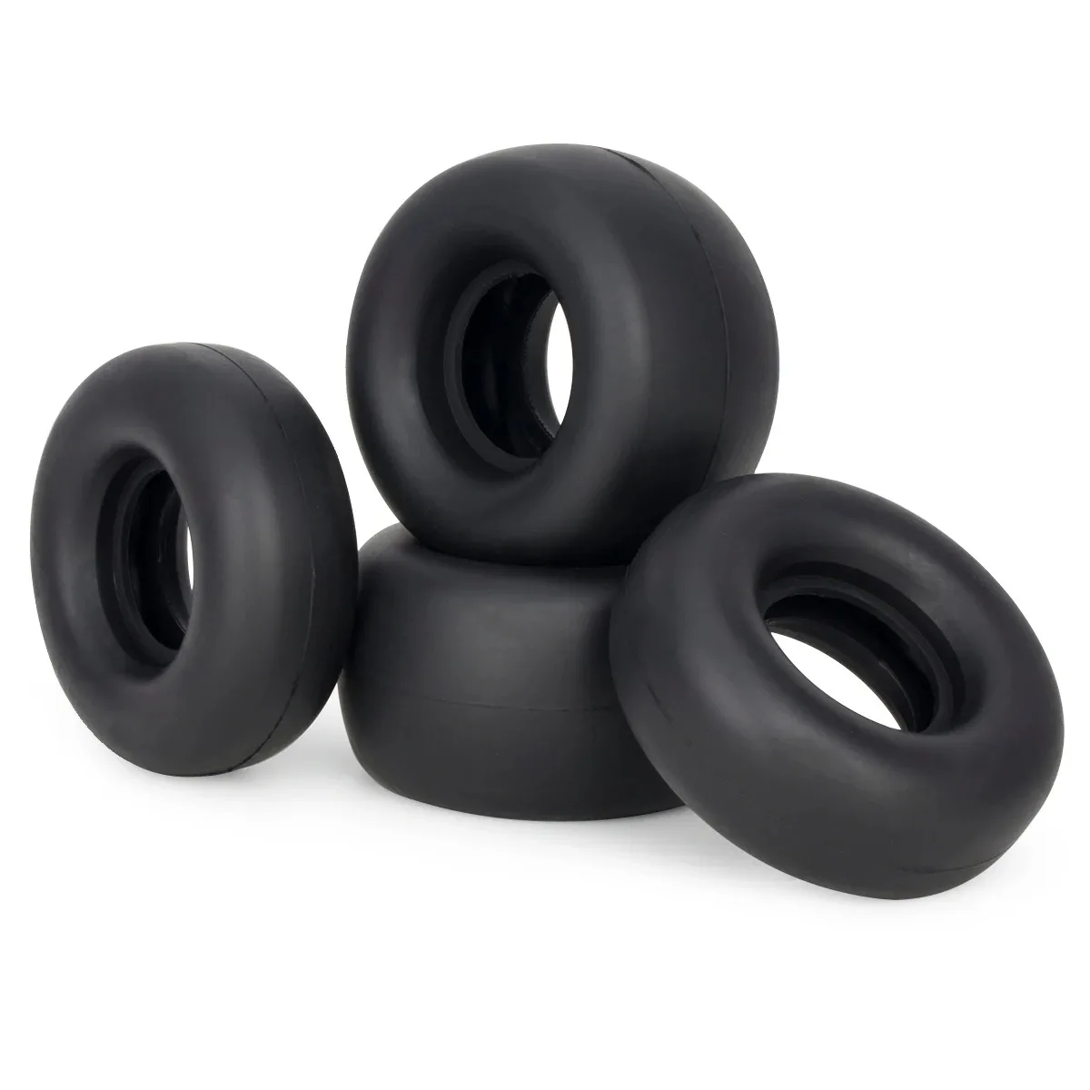 For 1/10 RC Buggy Car Tamiya Frog Sand Scorcher Grasshopper Hornet Upgrade Parts 4pcs Silencing Sponge Wheel Tires Rubber Tyres