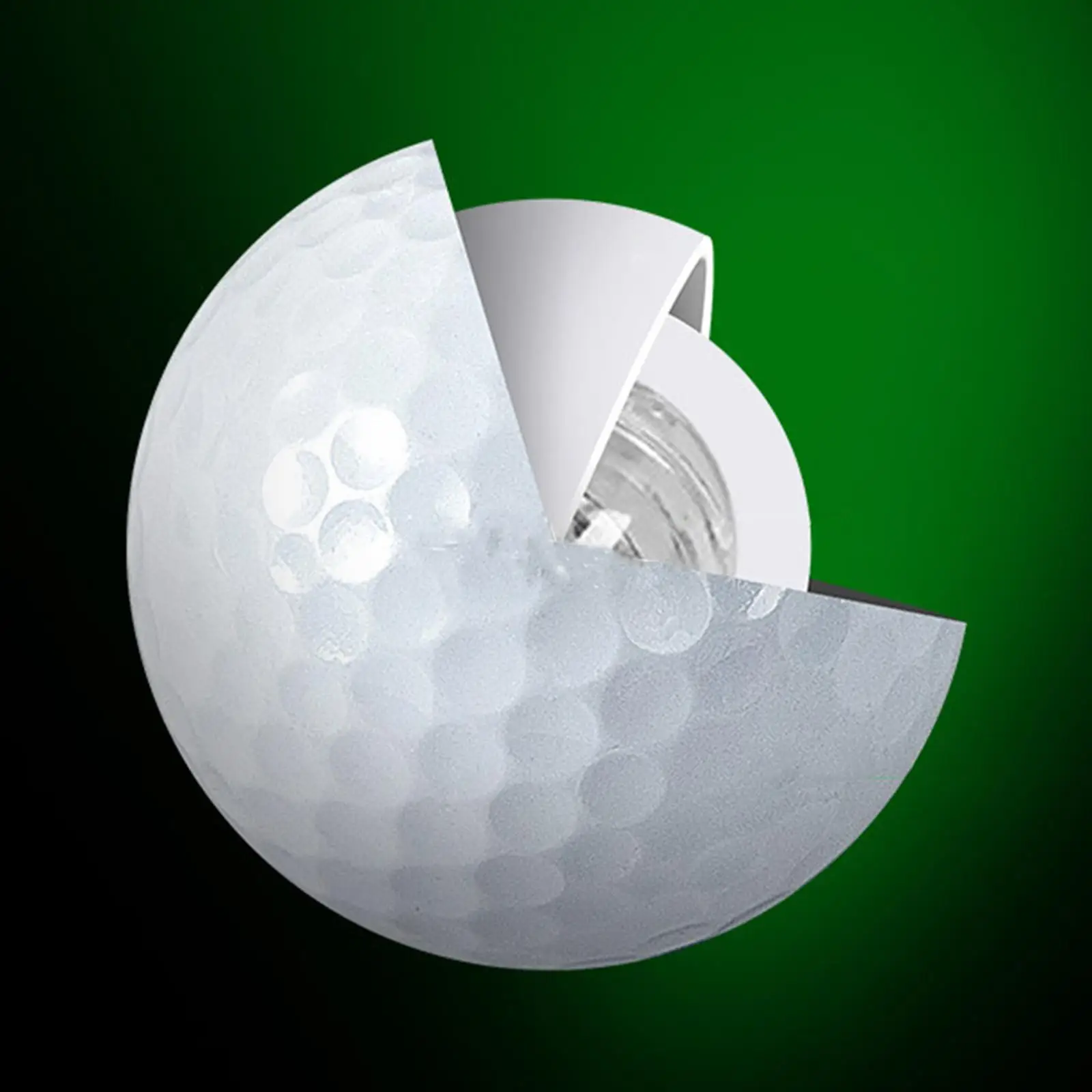6 peças de bolas de golfe luminosas de longa duração brilhantes 3 cores bolas de golfe brilhantes
