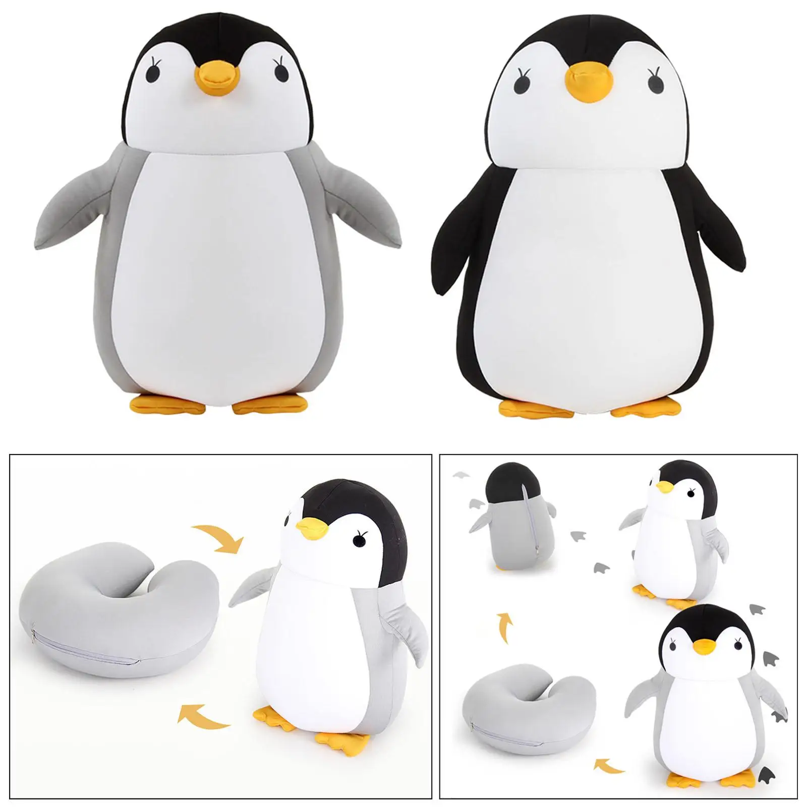 

paintdeskshop Penguin Particle Neck Pillow Nap Cushion for Adult Airplane