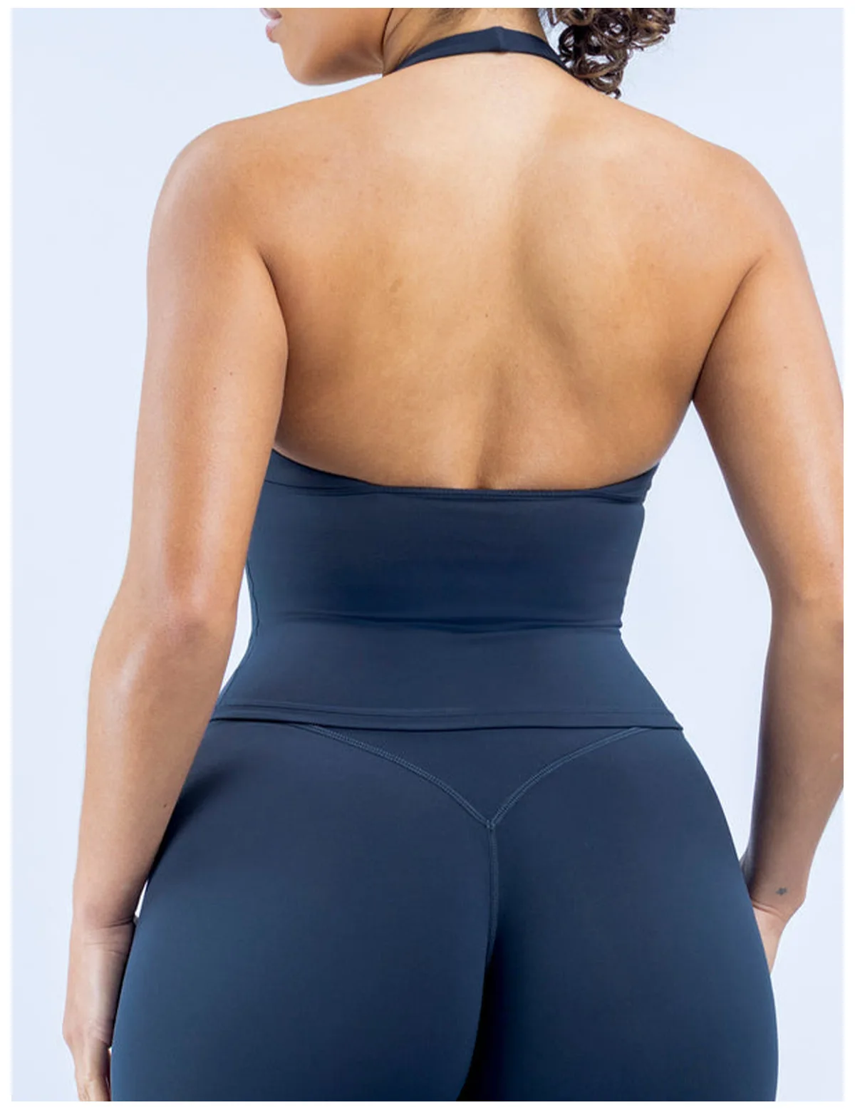 Pericic Origin Neckholder-Top für Damen, tiefer V-Ausschnitt, offener Rücken, Tanktop für Fitnessstudio, Laufweste, Pilates, Lauftraining, Fitnessbekleidung, Yoga-Top – Detail 5