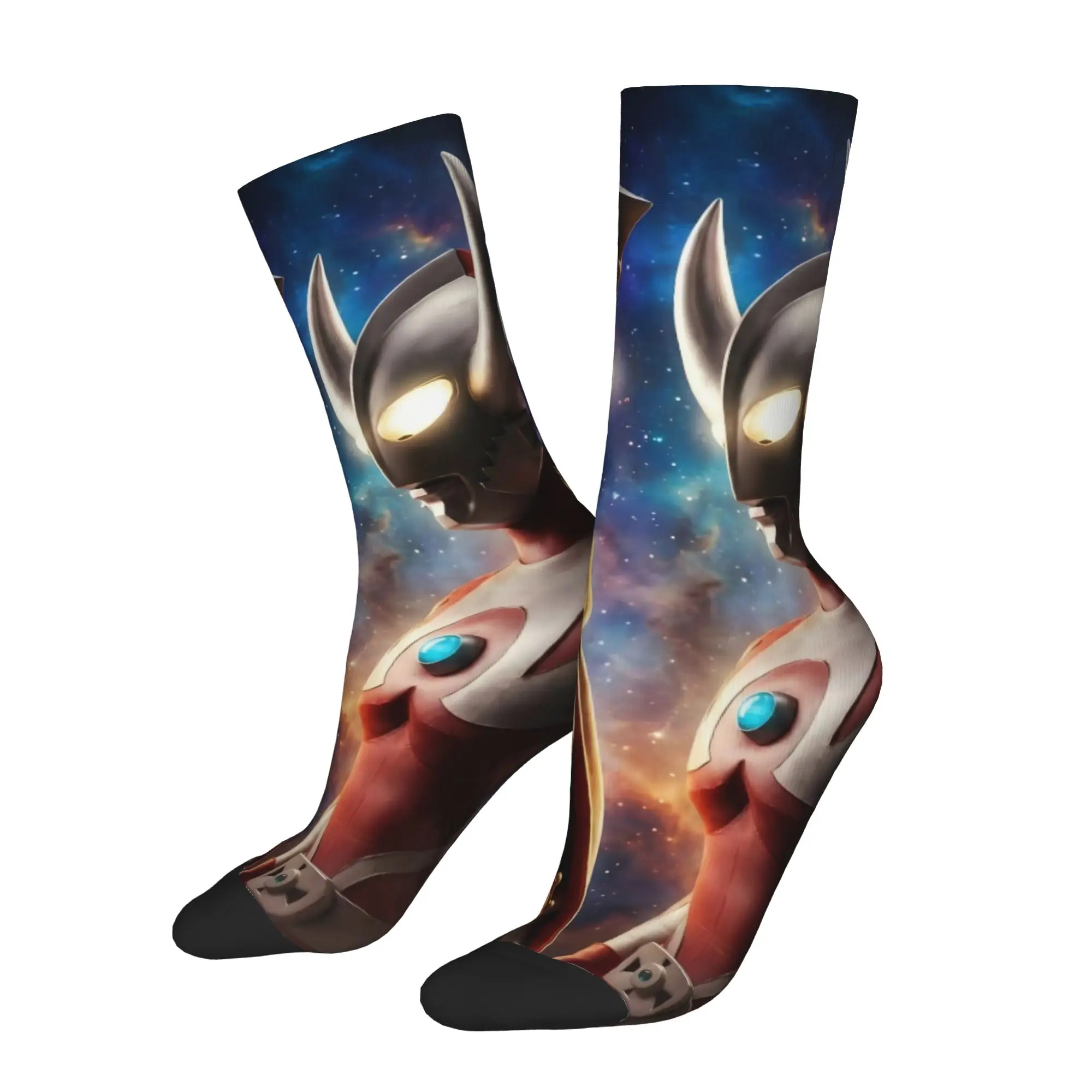 Funny Sock BANDAI Ultraman 6 Hip Hop Seamless Pattern Printed Men Socks Casual Men's Socks