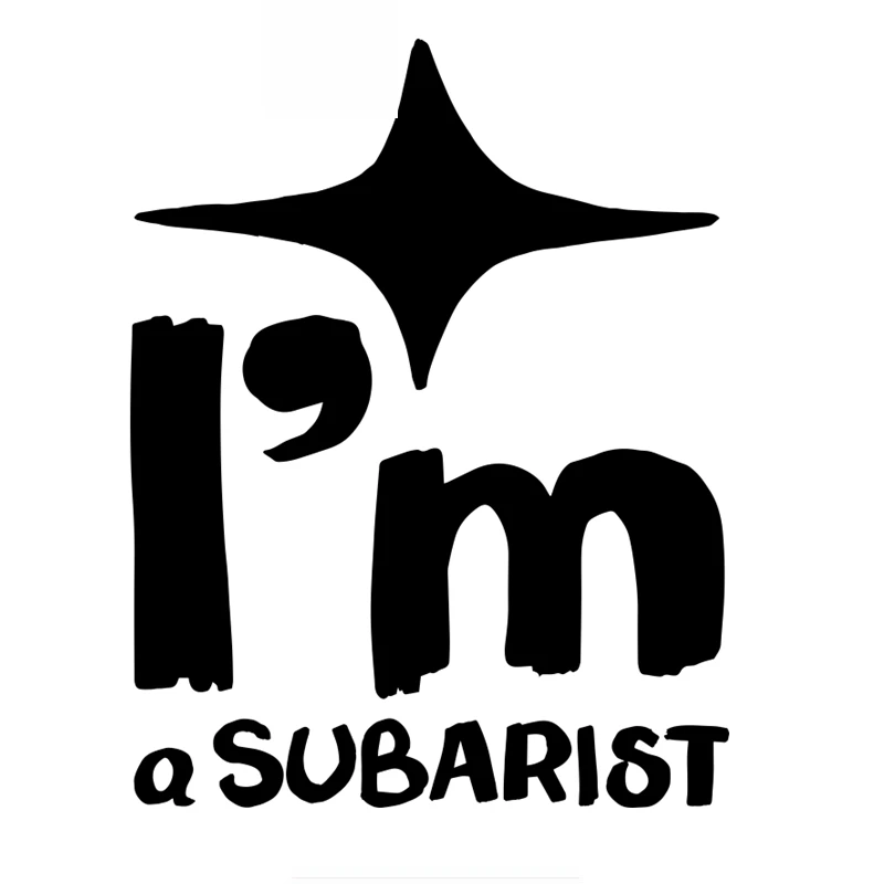 Car Sticker I Am Subarist Funny PVC Car Decoration Accessories Sticker Creative Waterproof Sunscreen Black/white,16cm*13cm