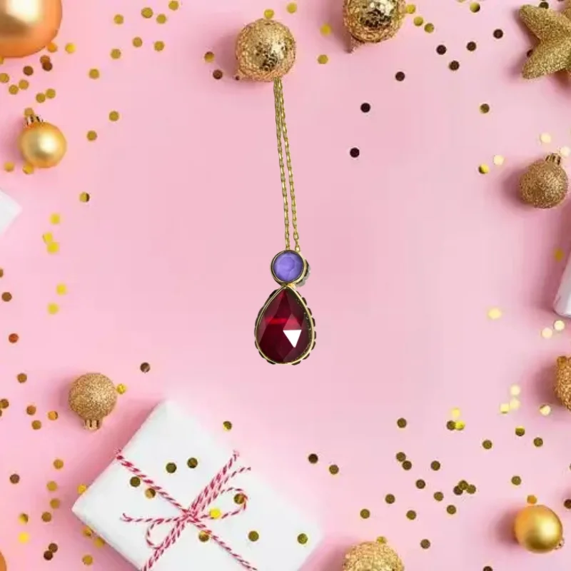 

Cat Accessories 2025 Austrian Original Jewelry Drop Bead Ruby Pendant Necklace Luxury Exquisite Romantic Women's Gift