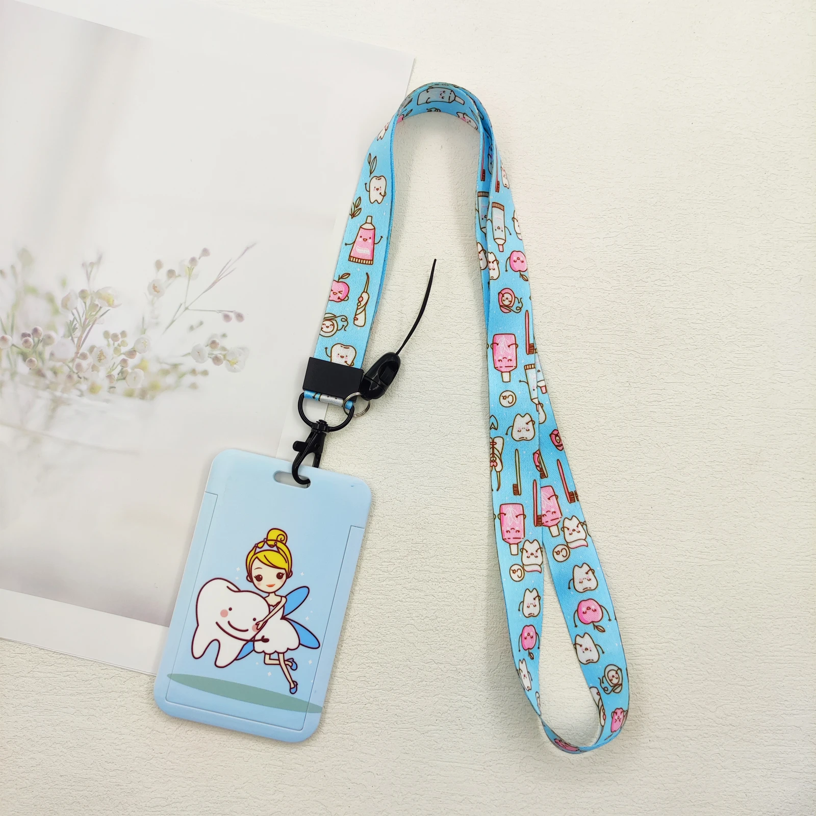 Zahnarzt Lanyard Kartenhalter Schlüsselanhänger Arzt Abzeichen Halter Umhängeband Frauen Lariat Telefon Seil Ausweishalter Zubehör – Detail 17