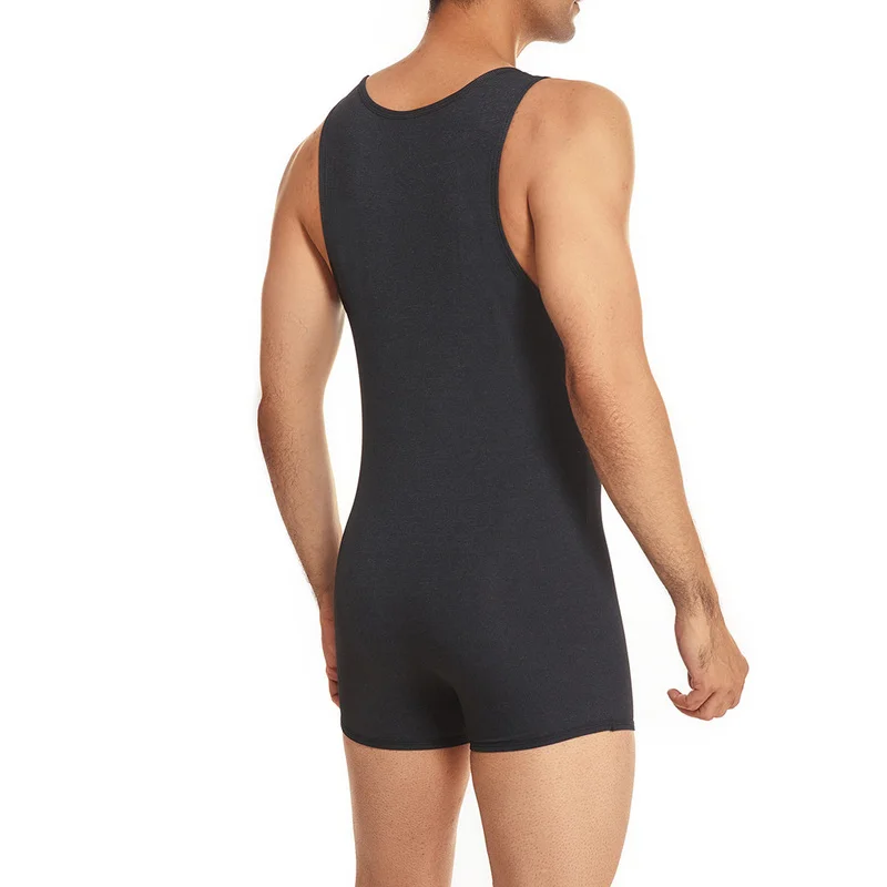 Mens Bodysuits Sexy Men Undershirts Gym Sport Fitness Jumpsuits Wrestling Singlet One-Piece Leotard Elastic Seamless Bodyshaper