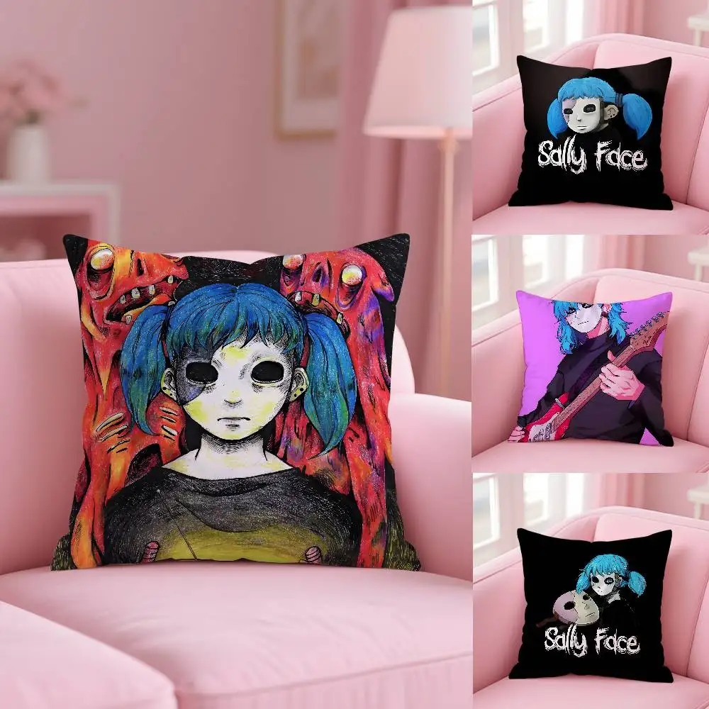 Sally Face Pillow Case Pattern Printed Pillowcase For Living Room Sofa Cushion Cover & Bedroom Decor