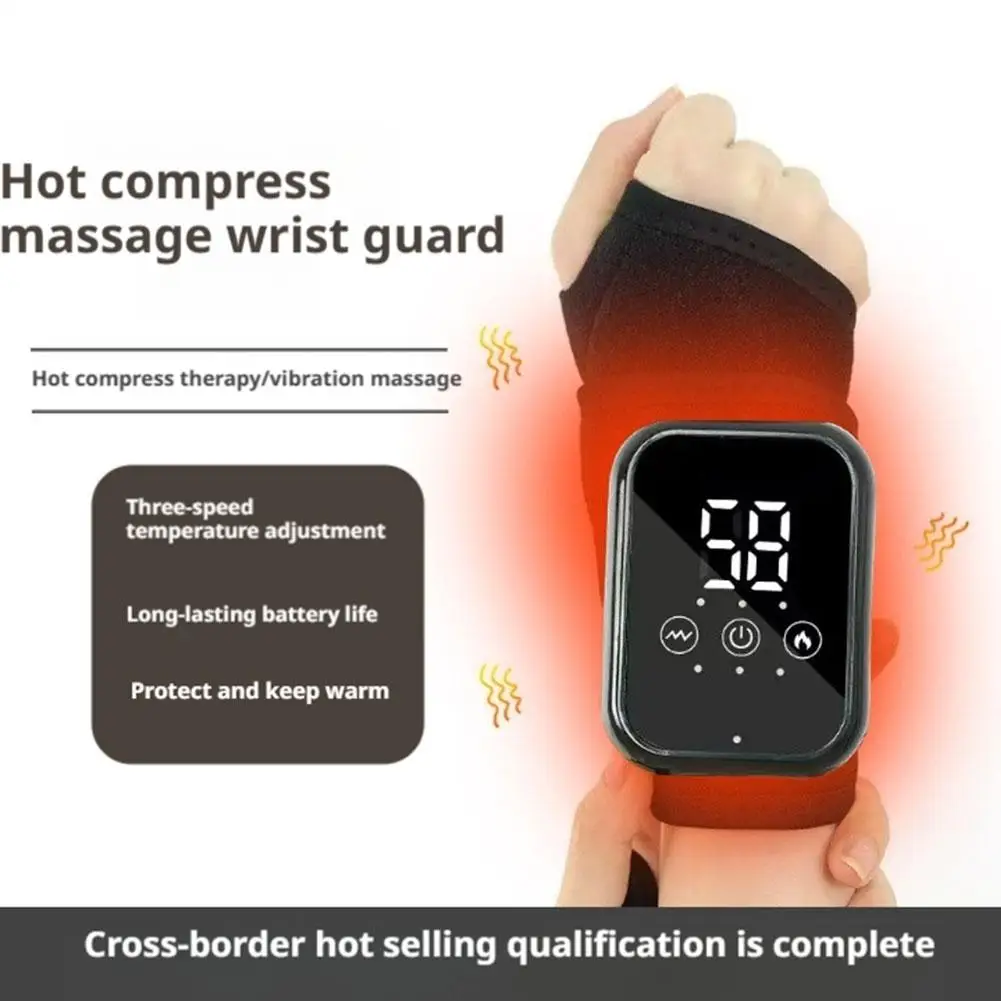 واقي المعصم الكهربائي مدلك معصم اليد قابل للتعديل مدلك المعصم الذكي مع تسخين الأيدي مدلك تخفيف التعب الحراري