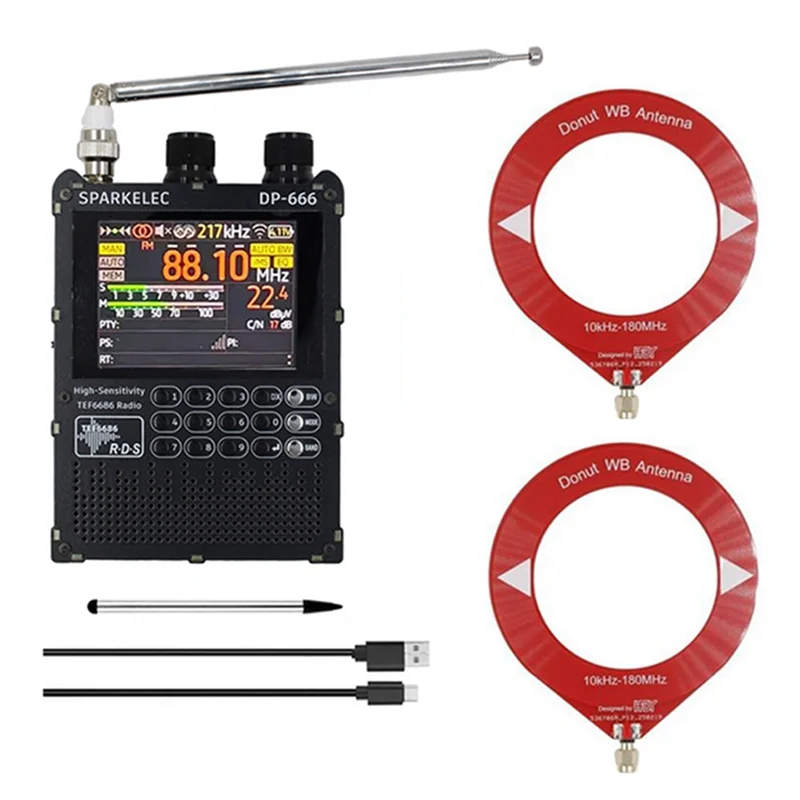 

Radio High Sensitivity Full Band Radio FM AM LW MW SW With 2.8Inch Touchscreen Support Firmware Upgrade TEF6686-AU47