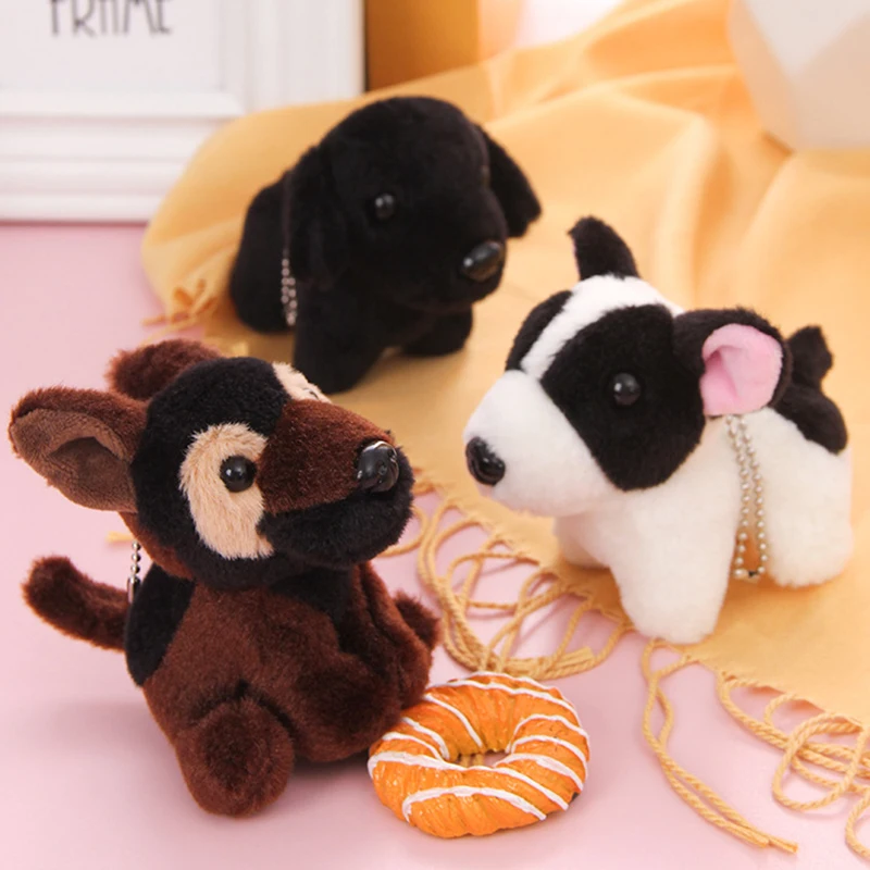 Buldogue francês Plush Toy Keychain, boneca de cachorro engraçada Pingente, divertido e adorável, decoração de mochila, presentes infantis, meninas, fofas, 1pc