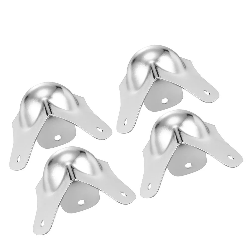 

4Pcs Sleek Metal Ball Corner Protectors Easy Install Furniture Safety Bumpers for Tables Beds Couches Shelves Counter Decorative