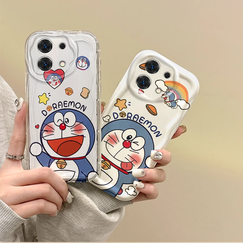

Cute Doraemon Cartoon Phone Soft Case for Redmi Note 13 12 11 ProPlus 10 9 Pro 14C 13C 12C 11S 10A K70 Non-Slip Shockproof Cover