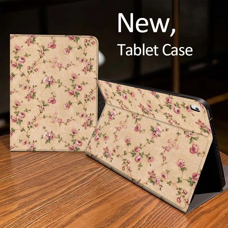 

Pink Floral Pattern Design Case For iPad Pro mini Air 1 2 4 3 5 6 7 8gen 9gen 11 M2 M3 M4 6th 7th 10th 11th Gen 2025 Tablet