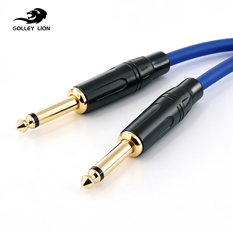 GOLLEY LION Guitar Cable, Guitar Cord, TS 1/4 Inch Instrument Cable for Bass and Keyboard