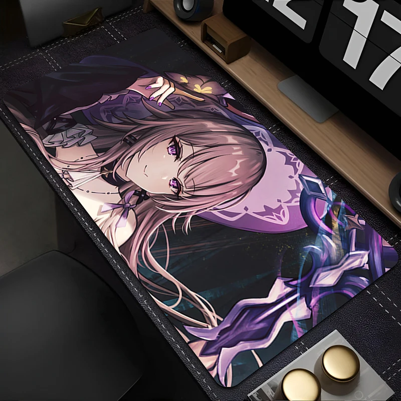 

Mousepad Gaming Mouse Pad PC Accessories Non-slip Keyboard Pad Large Desk Mat H-honkai Star Rail Herta Rubber Anime Extended Pad