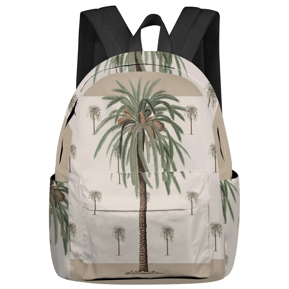 Brown Tropical Plant Coconut Tree Women Man Backpacks Waterproof School Backpack For Student Boys Girls Laptop Bags Mochilas