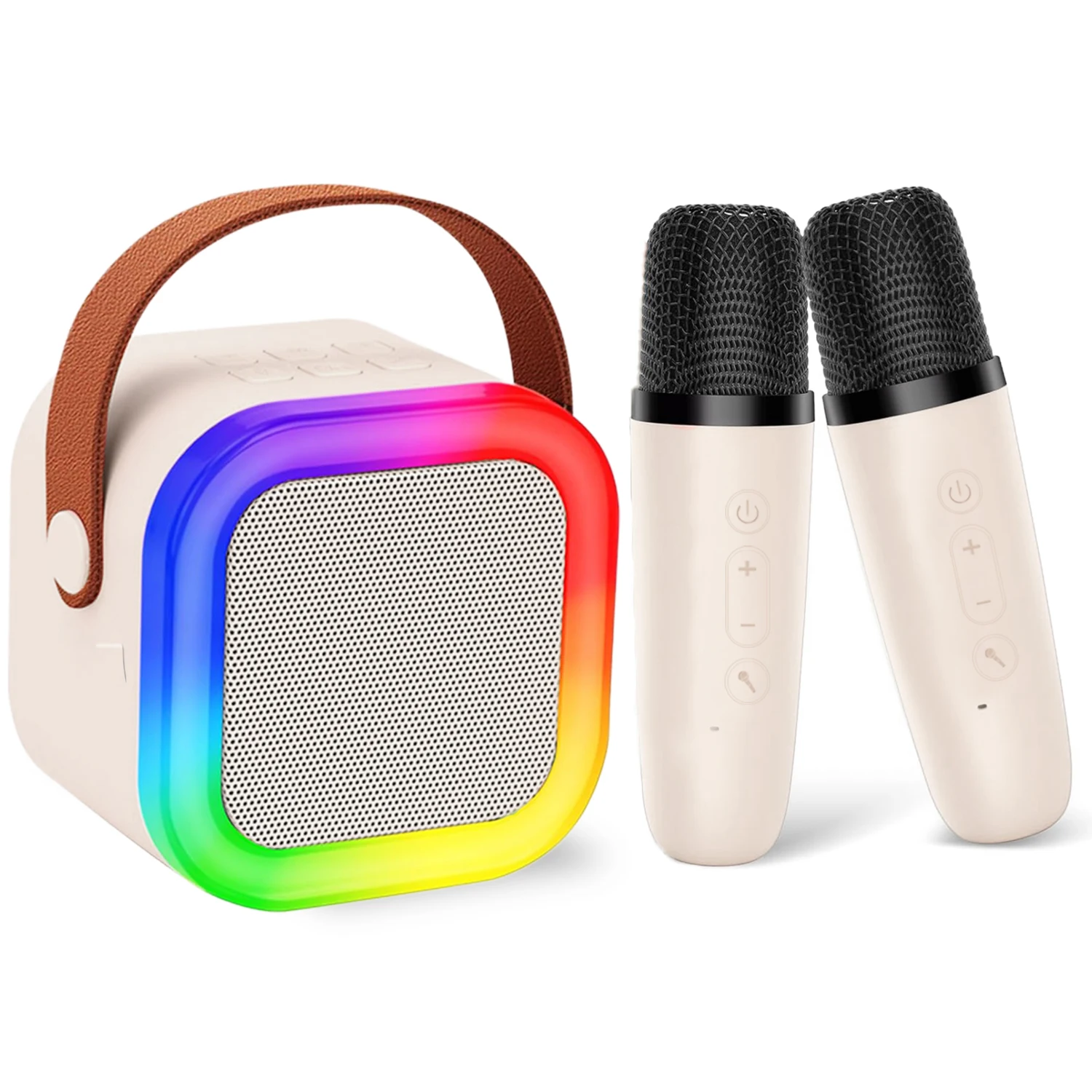 2024 Hot Sale Microphone K12 Electronics RGB Kids Portable Wireless Karaoke Microphone Speaker For Home KTV