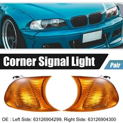 Left Right Turn Signal Blinker Side Corner Light Lamp Front Fog Light For BMW E46 2-Door 1998-2001 63126904299 63126904300