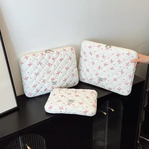 1 st blommig quiltad laptopväska 11 tum/13 tum/15 tum datorväska skyddande fodral laptopfodral datorsurfplatta fodral väska 8 best sales anteckningsboksväska - №5