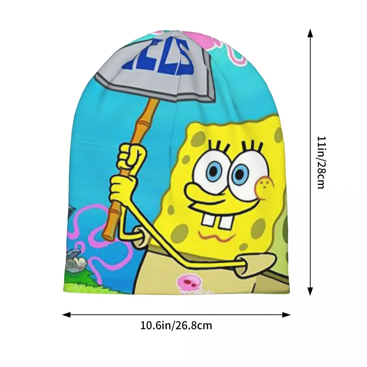 SpongeBob SquarePants Warm Knitted Cap Hip Hop Bonnet Hat Autumn Winter Outdoor Beanies Hats for Men Women Adult