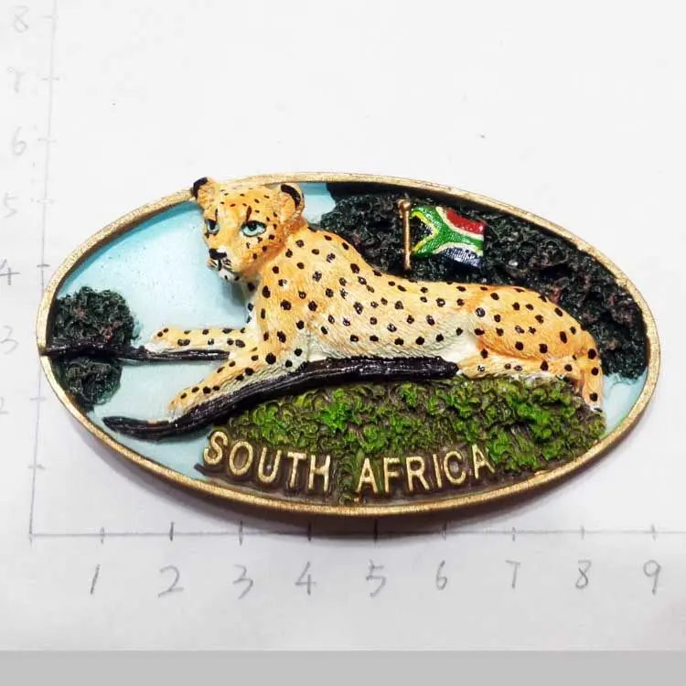 Export South African original leopard 3D refrigerator sticker