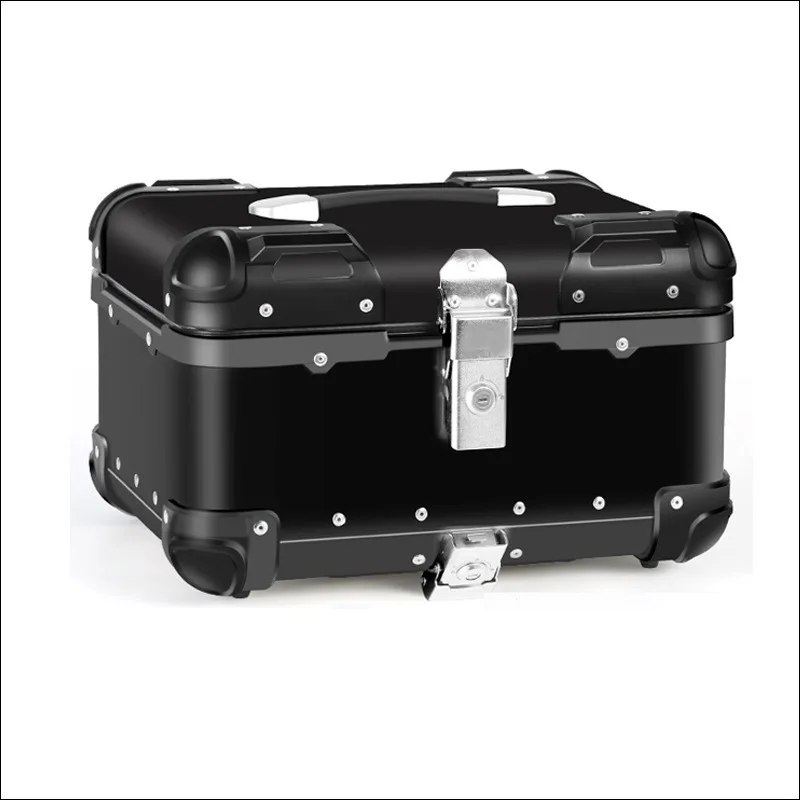 Motorcycle Trunk Rear Tail Luggage Box Storage Helmet Top Case Holder Lock Aluminum Toolbox Moto Topbox Moto Accessories