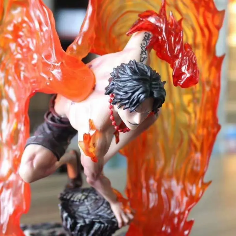 Patung Portgas D Ace Flames of Resurrection GK, Patung Tinju Api Ace, Model Koleksi Anime, Figur Aksi, Ornamen, Hadiah
