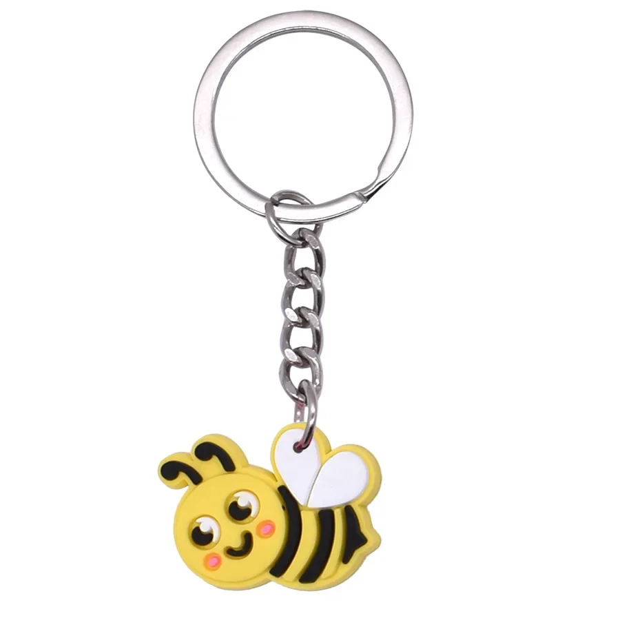 12 Sets,Cute Bee Keychain Party Goodie Bag Gifts Bee Theme Party Favors Gift Tags for Party Supplies