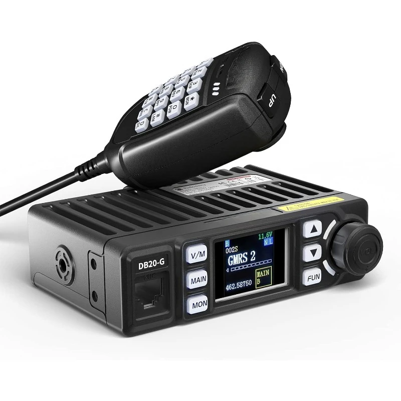 DB20-G GMRS Mobile Radio for Car Vehicle, Cigarette Lighter Plug, 500 Channels, VOX, Display Sync home.