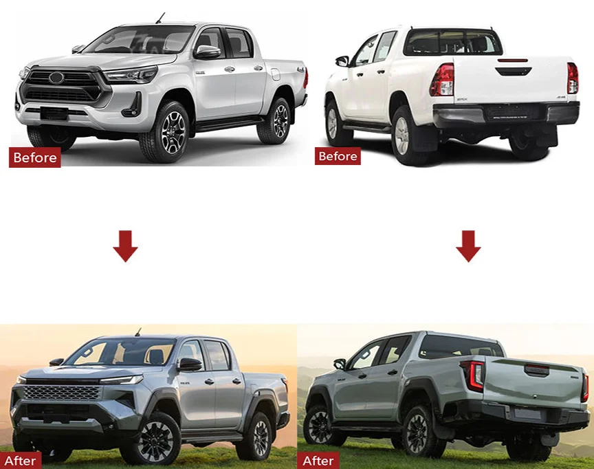 Premium Heavy Duty ABS Full Body Kit Exterior Upgrade Protection Set for 2026  Hilux Travo Pickup Off-Road Tuning