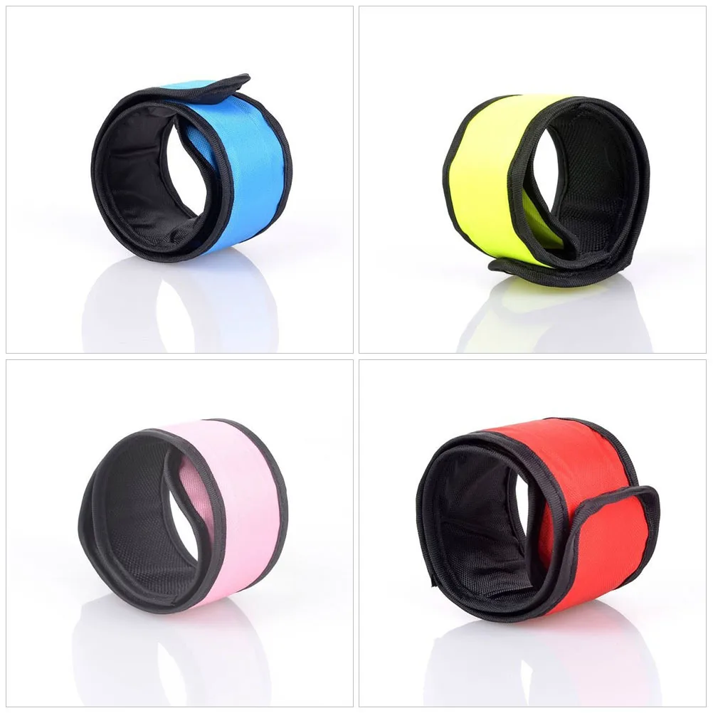 6 قطعة سوار صفعة مضيئة مقاومة للاهتراء تضيء معصمه للأطفال حفلة ليلة الجري المشي السلامة توهج الملحقات