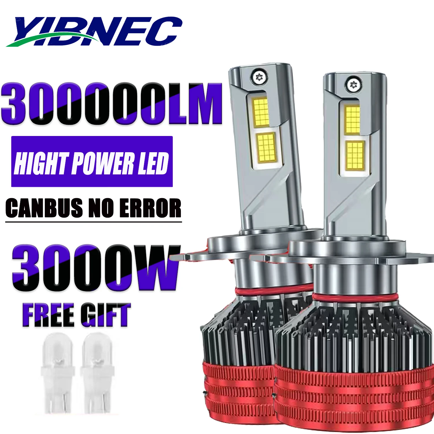 

YIBNEC Powerful H7 LLed Headlight Lamp Bulb for Cars High Power 9990 CSP 6500K 12v 24v 36V H7 H1 H3 H11 H8 H9 9005 9006 HB3 HB4