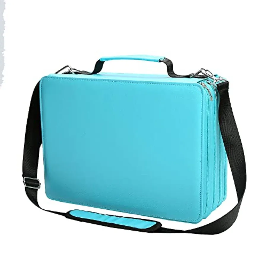 

Органайзер для маркеров с отделениями, большой вместимости, с удобной ручкой, портативный многослойный держатель для акварельных карандашей и гелевых ручек